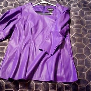 Purple Peplum Blouse